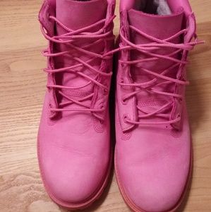 Pink Timberland shoes